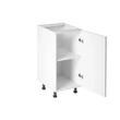 Kép 2/6 - Linea White D40 alsó konyhaszekrény, fehér / arany