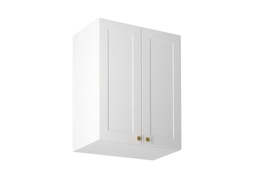 Linea White G60 felső konyhaszekrény, fehér / arany