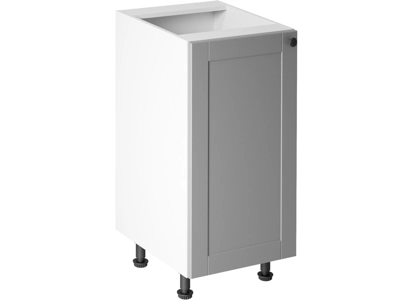 Linea Grey D40 alsó konyhaszekrény, szürke / fehér