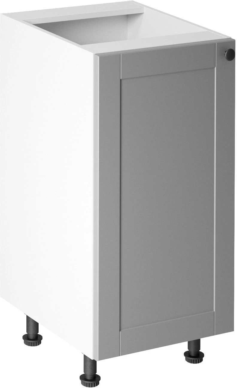 Linea Grey D40 alsó konyhaszekrény, szürke / fehér