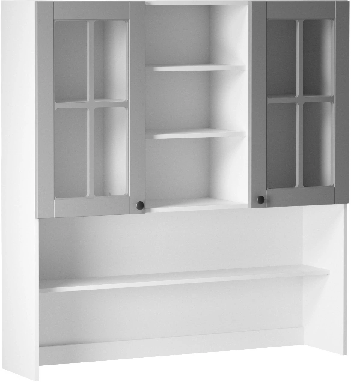 Linea K120 felső konyhaszekrény, szürke / fehér